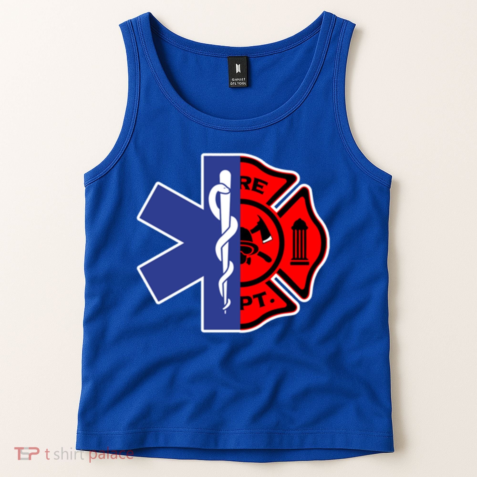 Emt Firefighter Cute Gift Firefighter Two Sided Ems Gift Tank Top
