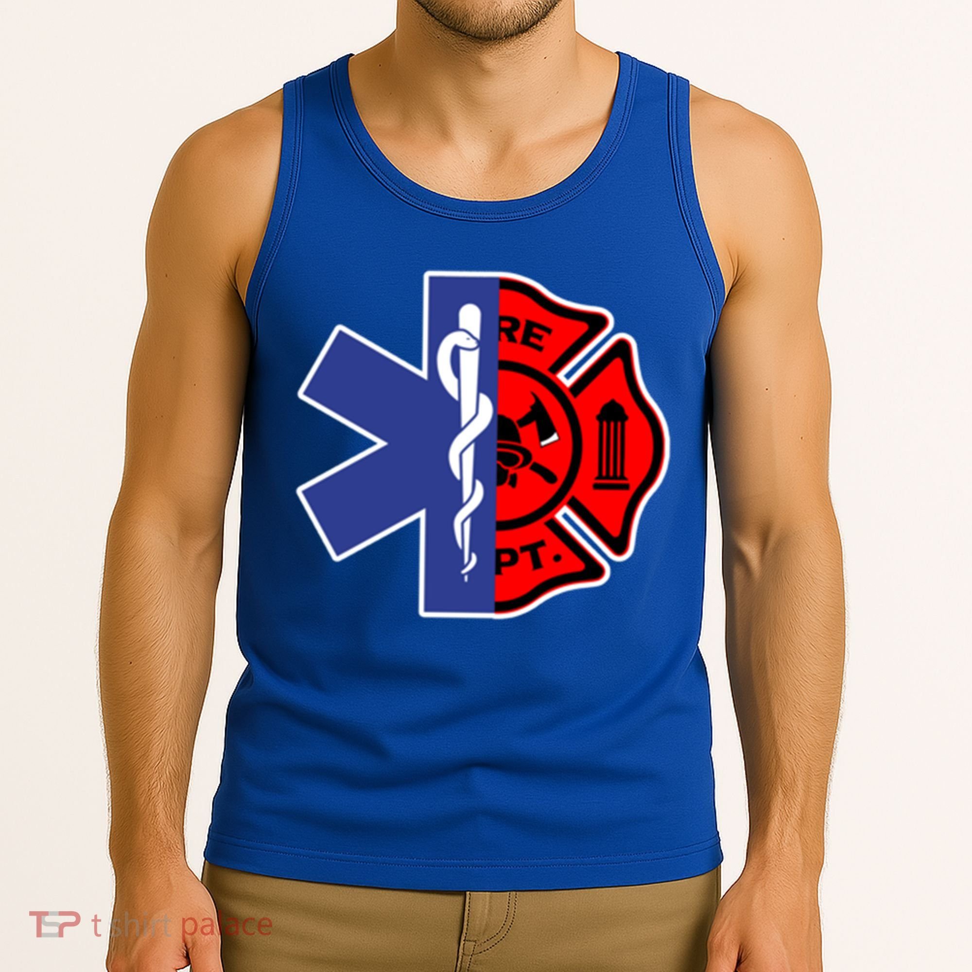 Emt Firefighter Cute Gift Firefighter Two Sided Ems Gift Tank Top