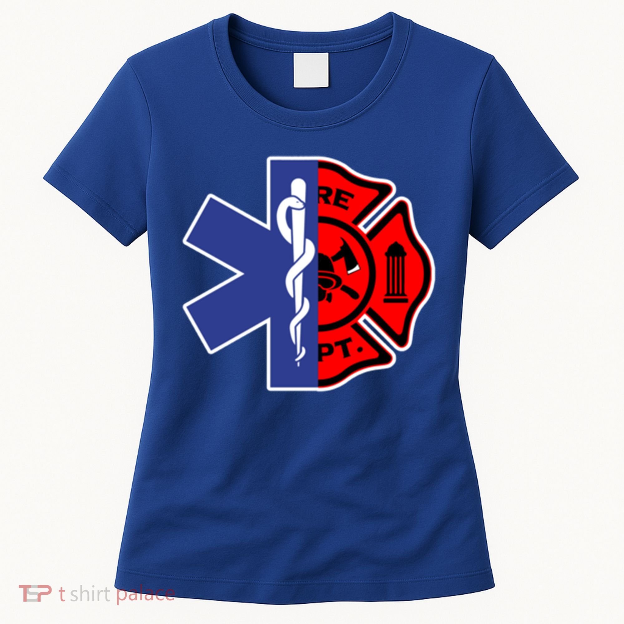 Emt Firefighter Cute Gift Firefighter Two Sided Ems Gift Women's T-Shirt