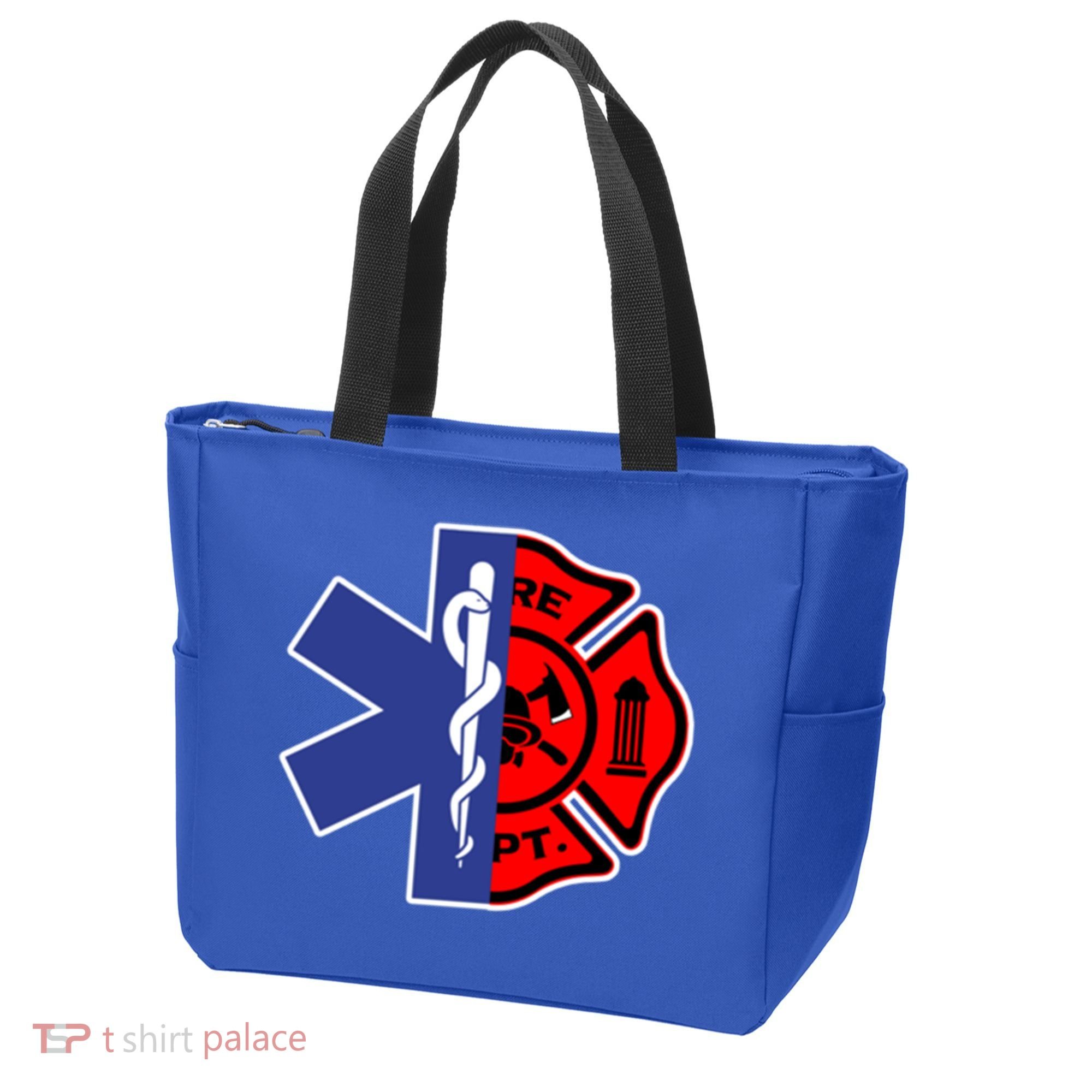 Emt Firefighter Cute Gift Firefighter Two Sided Ems Gift Tote Bag