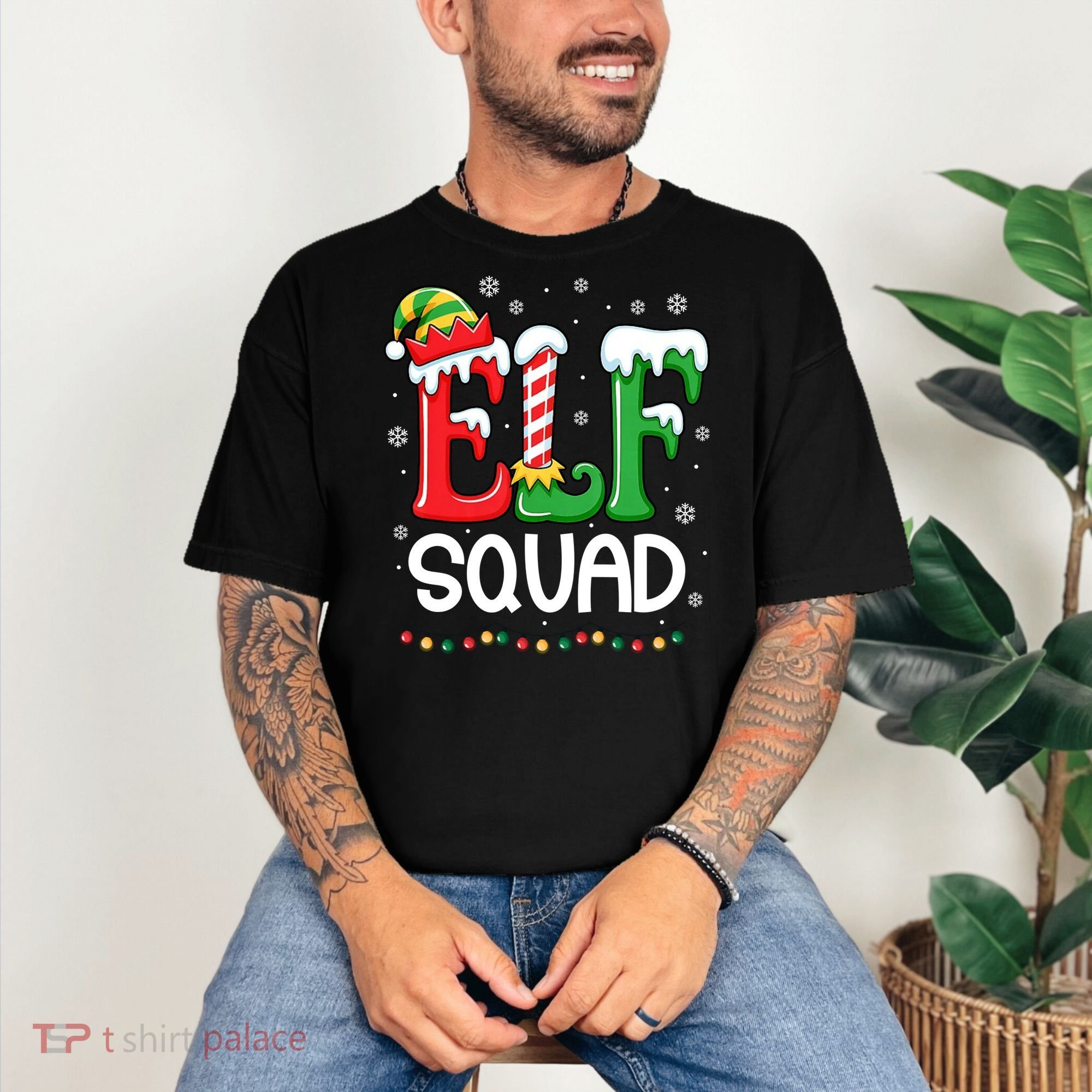 Elf Family Christmas Matching Xmas Elf Squad Comfort Colors T-Shirt