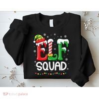 Elf Family Christmas Matching Xmas Elf Squad Sweatshirt thumb 2