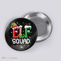 Elf Family Christmas Matching Xmas Elf Squad Button thumb 0