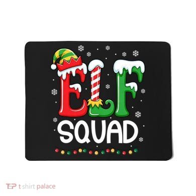 Elf Family Christmas Matching Xmas Elf Squad Mousepad
