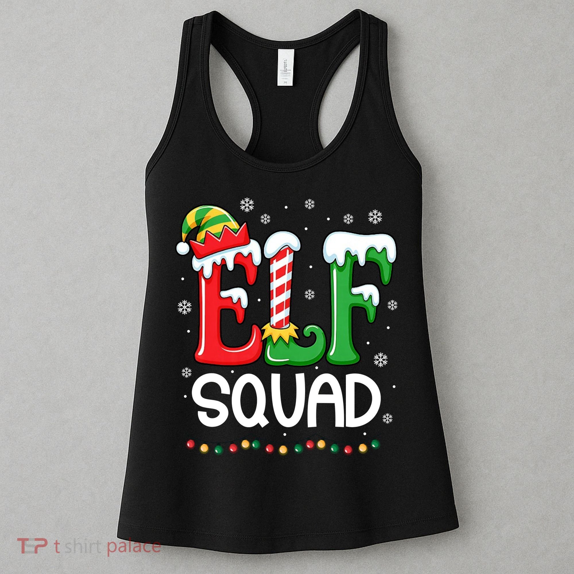 Elf Family Christmas Matching Xmas Elf Squad Women's Tank Top