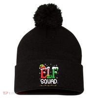 Elf Family Christmas Matching Xmas Elf Squad Pom Pom 12in Knit Beanie thumb 0