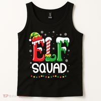 Elf Family Christmas Matching Xmas Elf Squad Tank Top thumb 2
