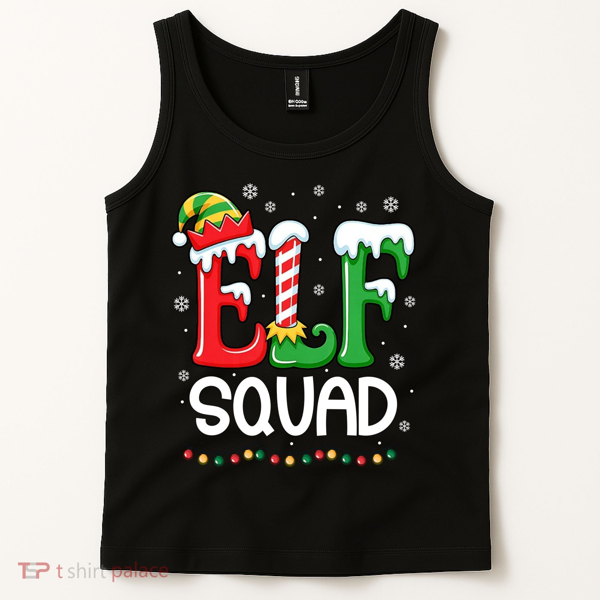 Elf Family Christmas Matching Xmas Elf Squad Tank Top