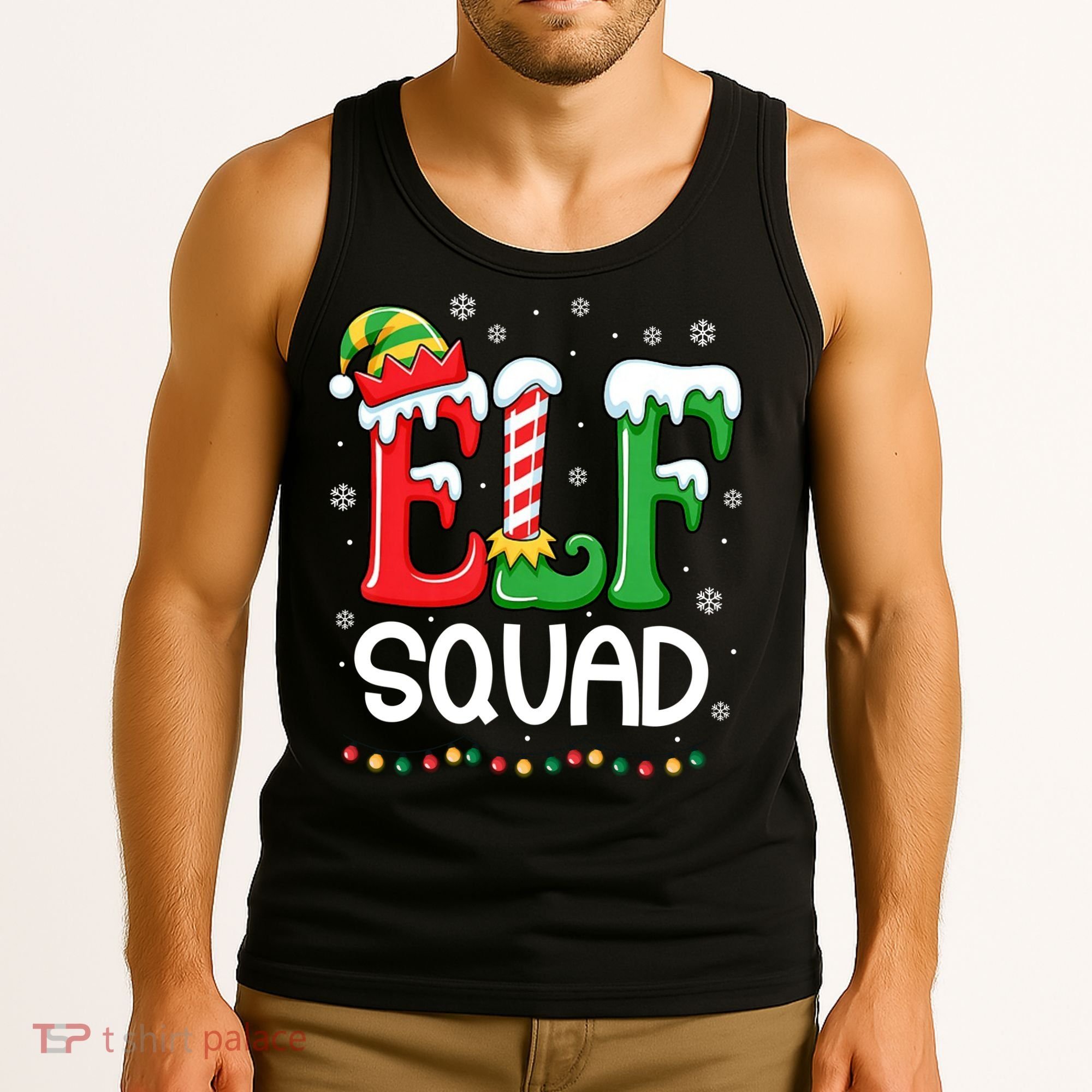 Elf Family Christmas Matching Xmas Elf Squad Tank Top