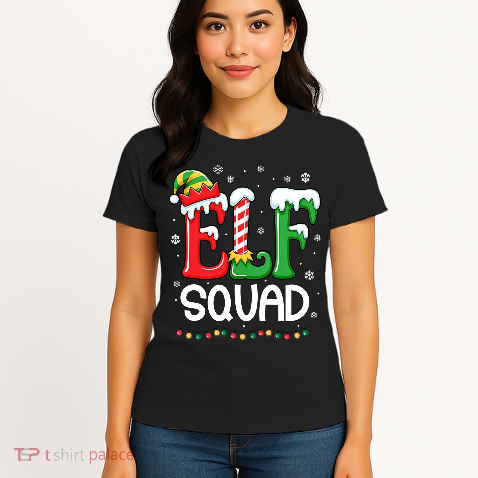 Elf Family Christmas Matching Xmas Elf Squad Women's T-Shirt