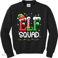 Elf Family Christmas Matching Xmas Elf Squad Kids Sweatshirt thumb 0