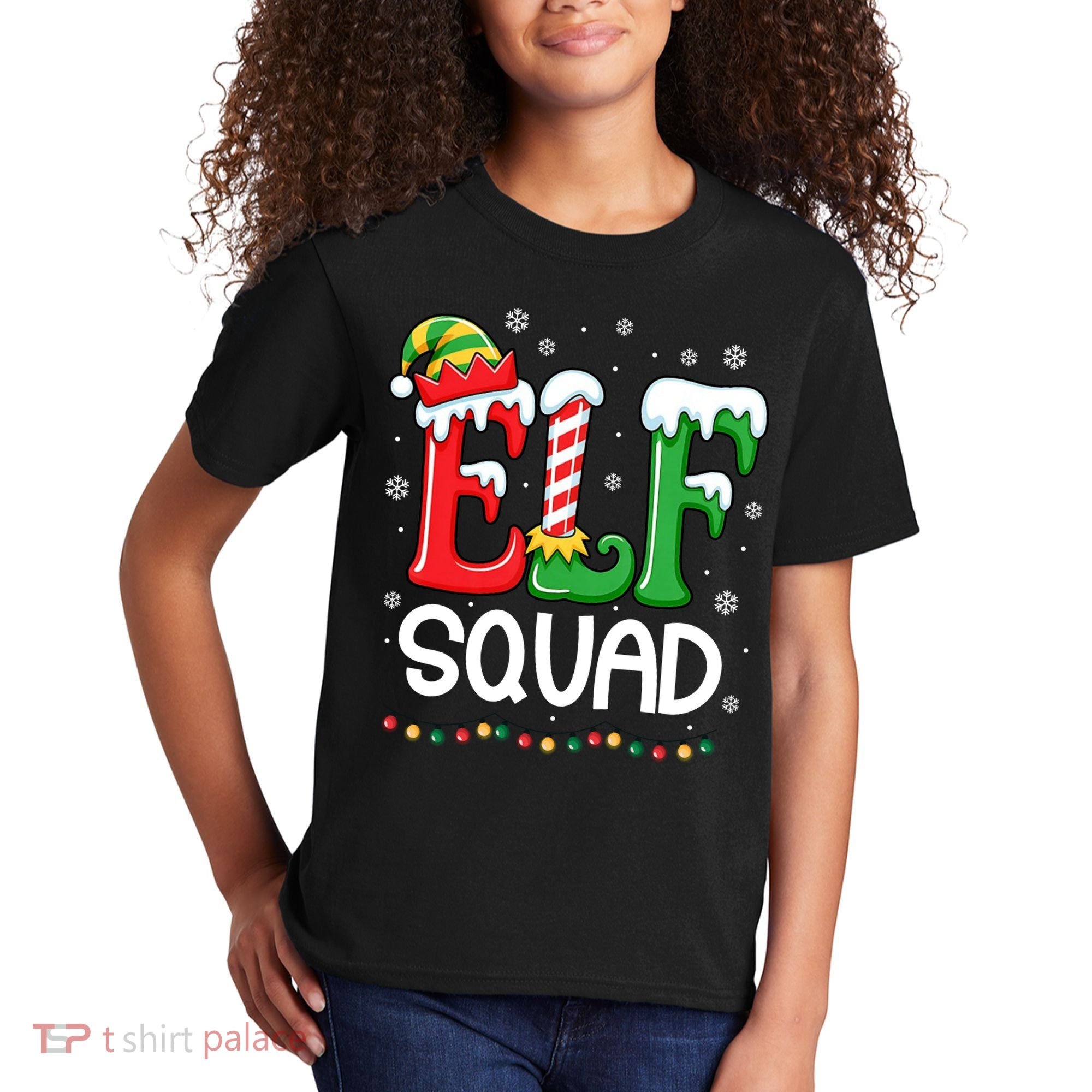 Elf Family Christmas Matching Xmas Elf Squad Kids T-Shirt