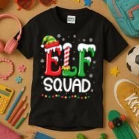 Elf Family Christmas Matching Xmas Elf Squad Kids T-Shirt thumb 3