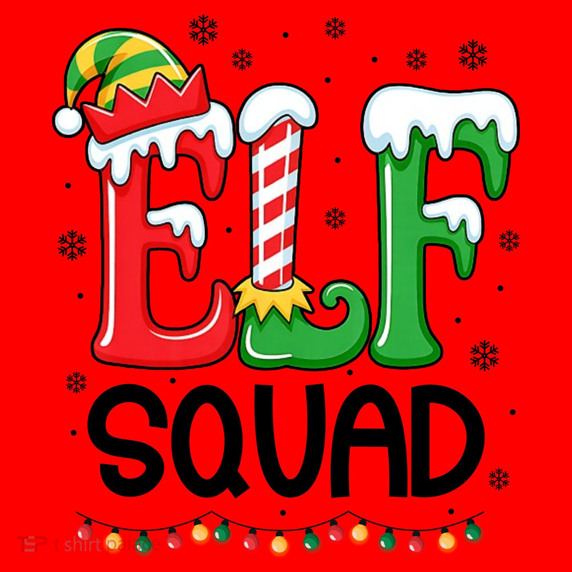 Elf Family Christmas Matching Xmas Elf Squad Santa Hat