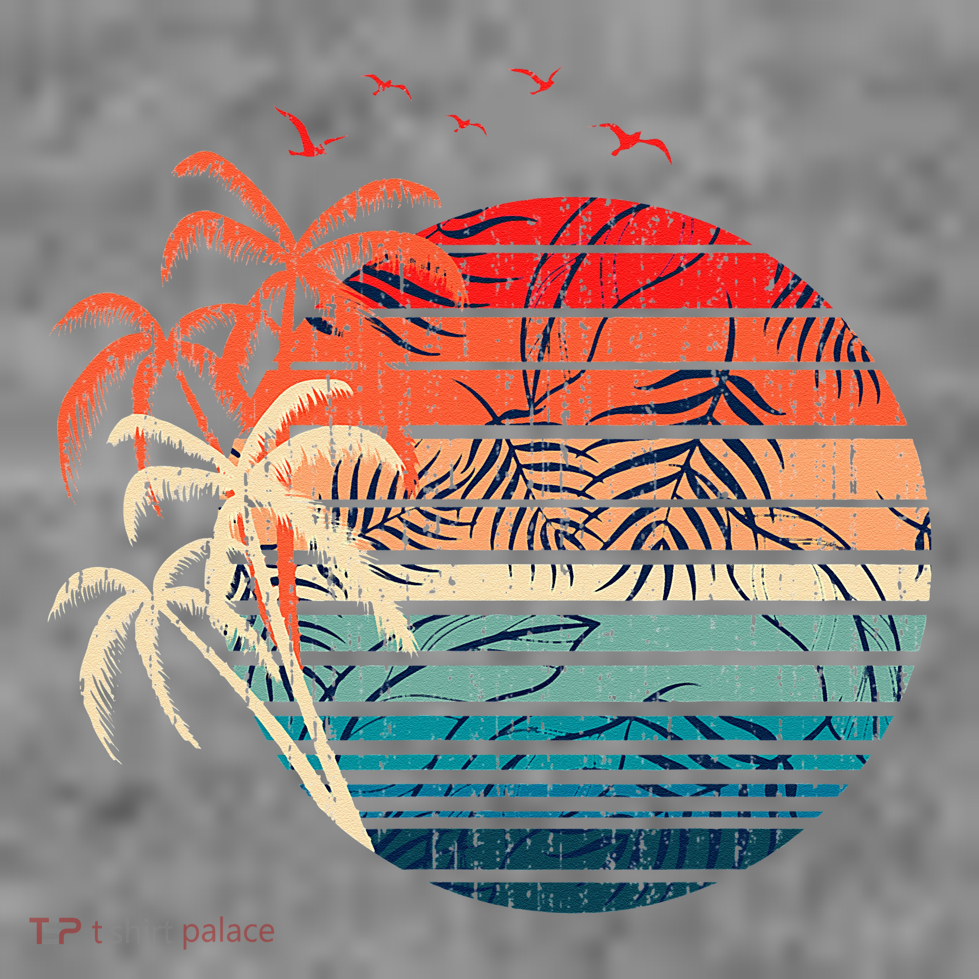 Exotic Flowers Coconut Palm Trees Retro Tropical Summer Toddler Hoodie