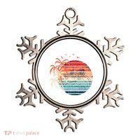 Exotic Flowers Coconut Palm Trees Retro Tropical Summer Ornament thumb 0