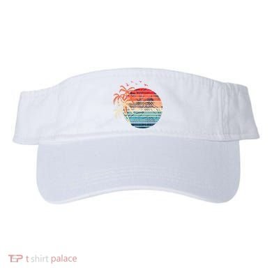 Exotic Flowers Coconut Palm Trees Retro Tropical Summer Visor