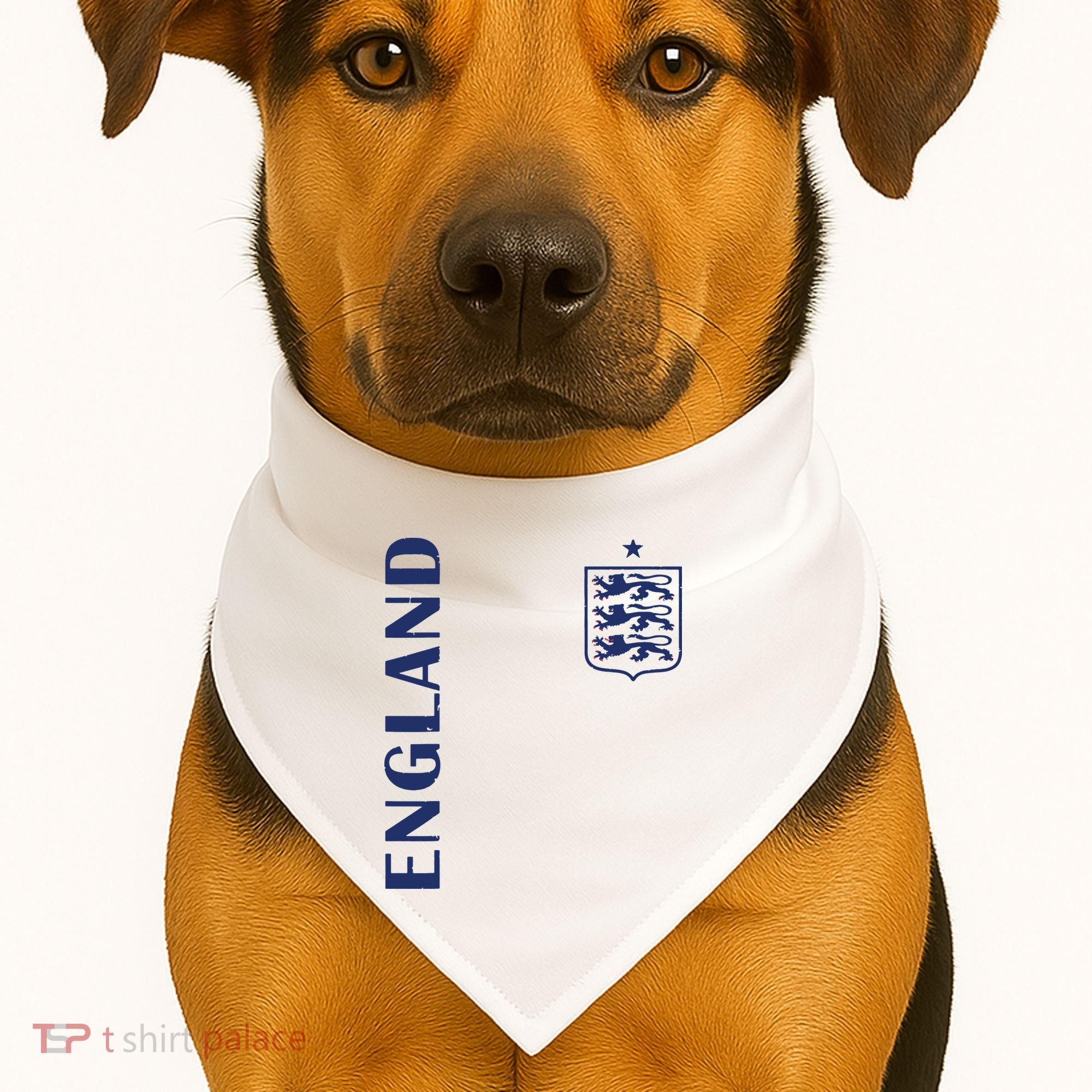 England Football Crest USA-Made Doggie Bandana