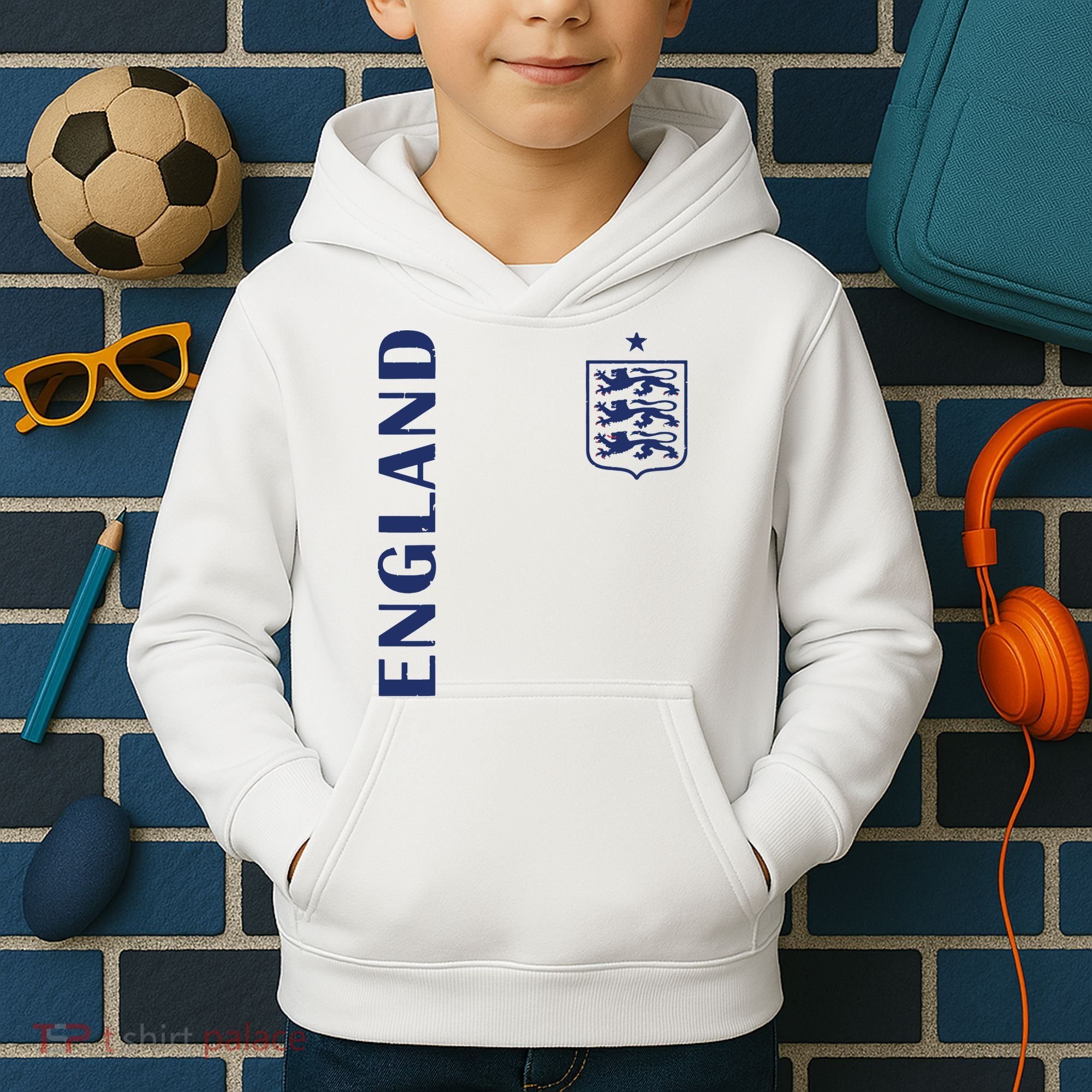 England Football Crest Kids Hoodie