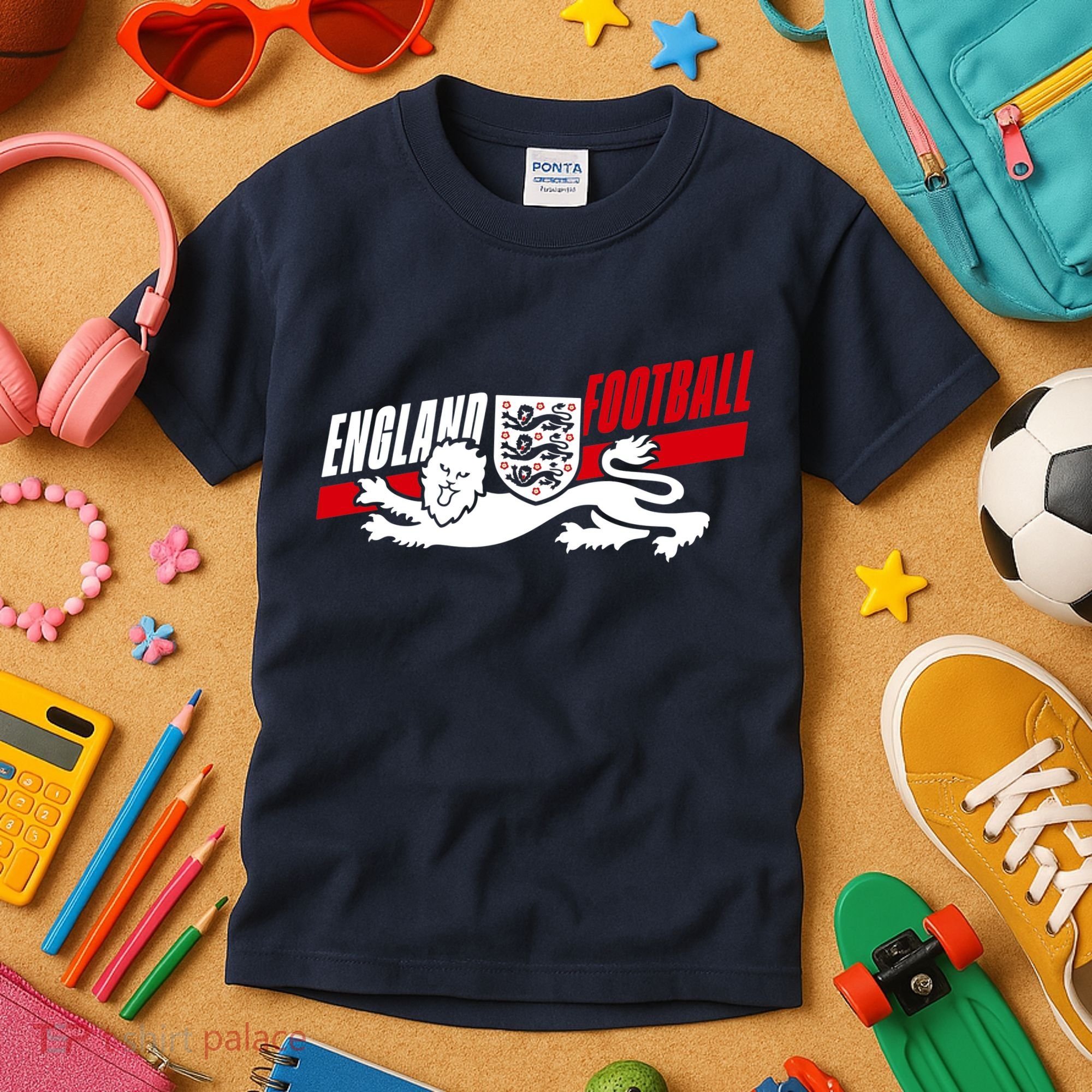 England Football Crest Soccer Apparel For Fans Kids T-Shirt