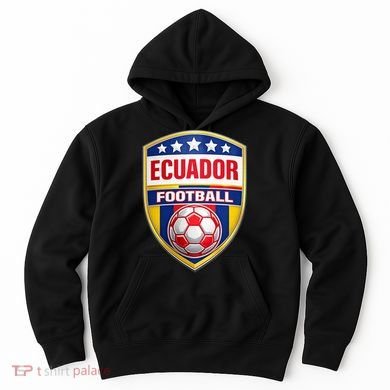 Ecuador Football Crest Soccer Ball Badge Shield Hoodie