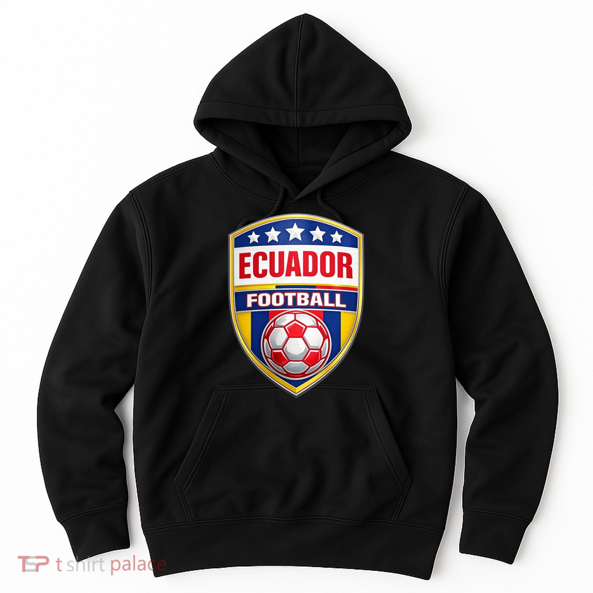 Ecuador Football Crest Soccer Ball Badge Shield Hoodie