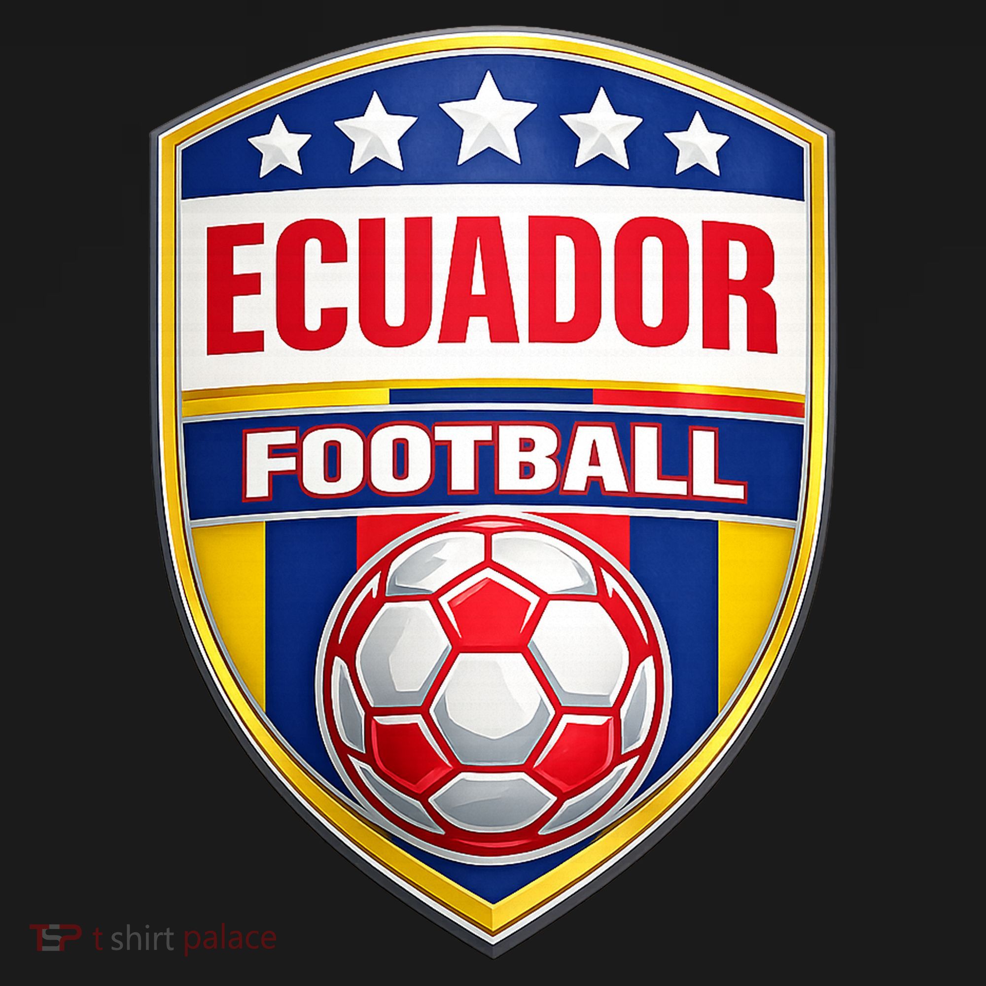 Ecuador Football Crest Soccer Ball Badge Shield Hoodie