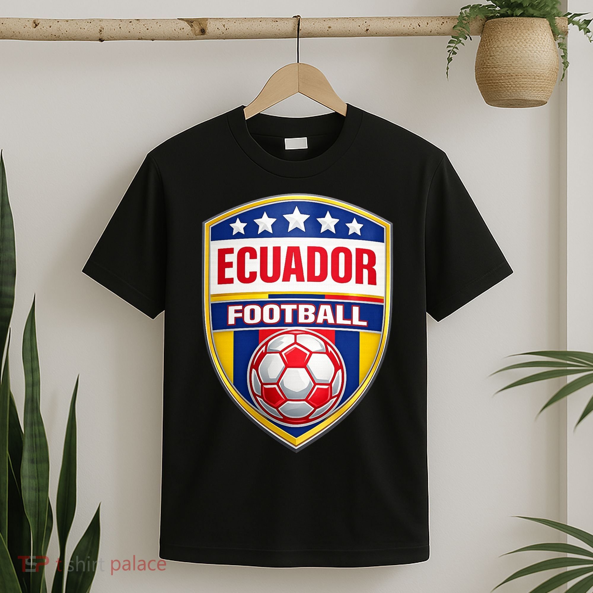 Ecuador Football Crest Soccer Ball Badge Shield T-Shirt