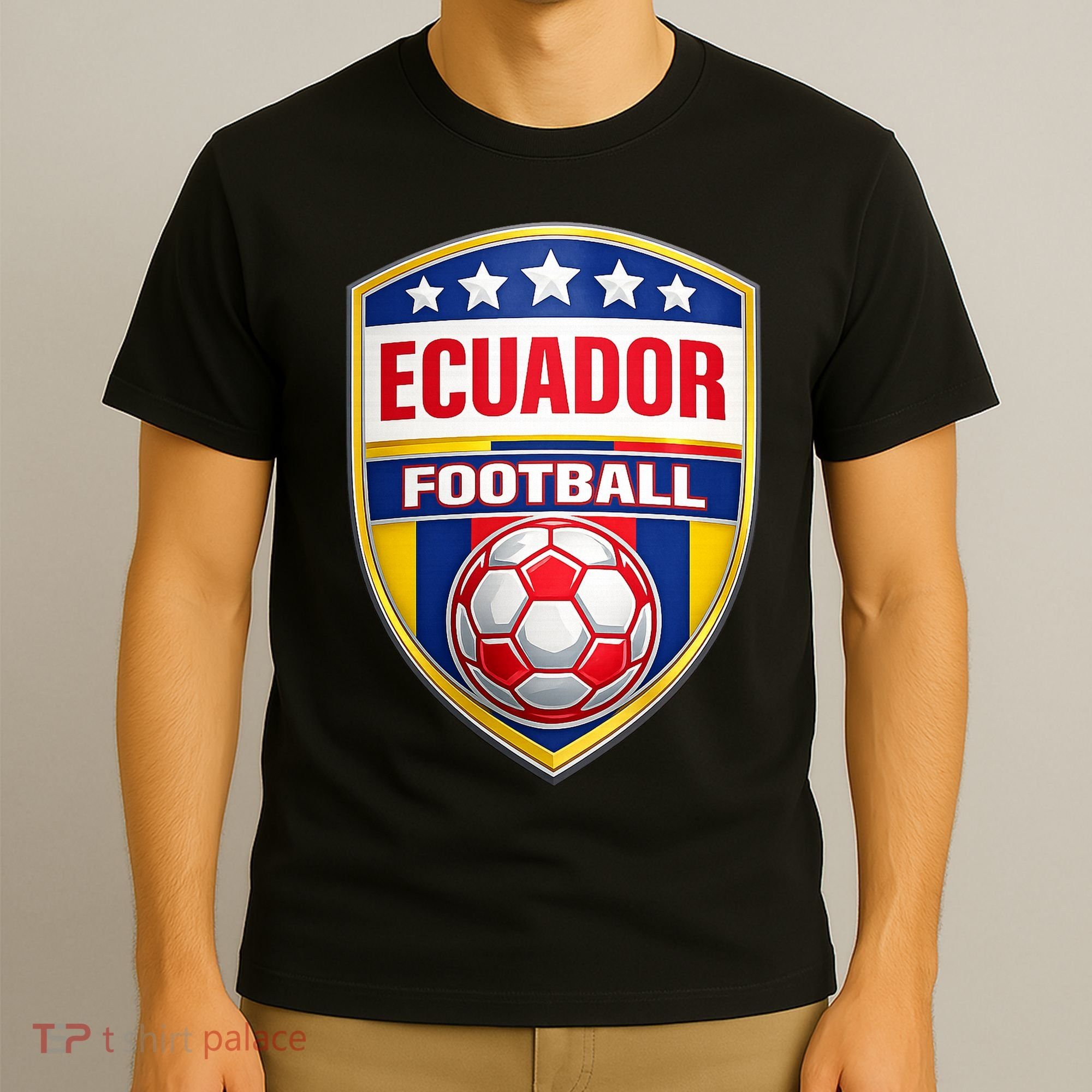 Ecuador Football Crest Soccer Ball Badge Shield T-Shirt
