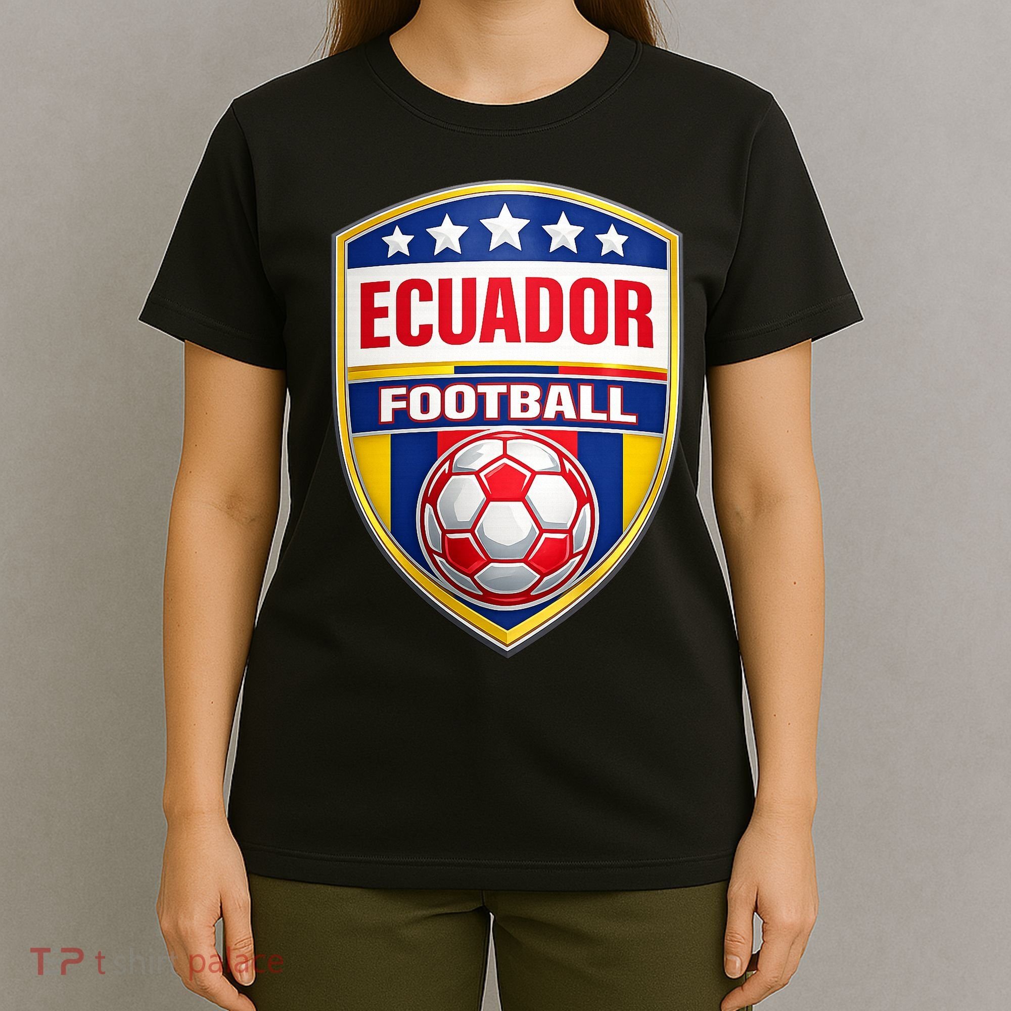 Ecuador Football Crest Soccer Ball Badge Shield T-Shirt