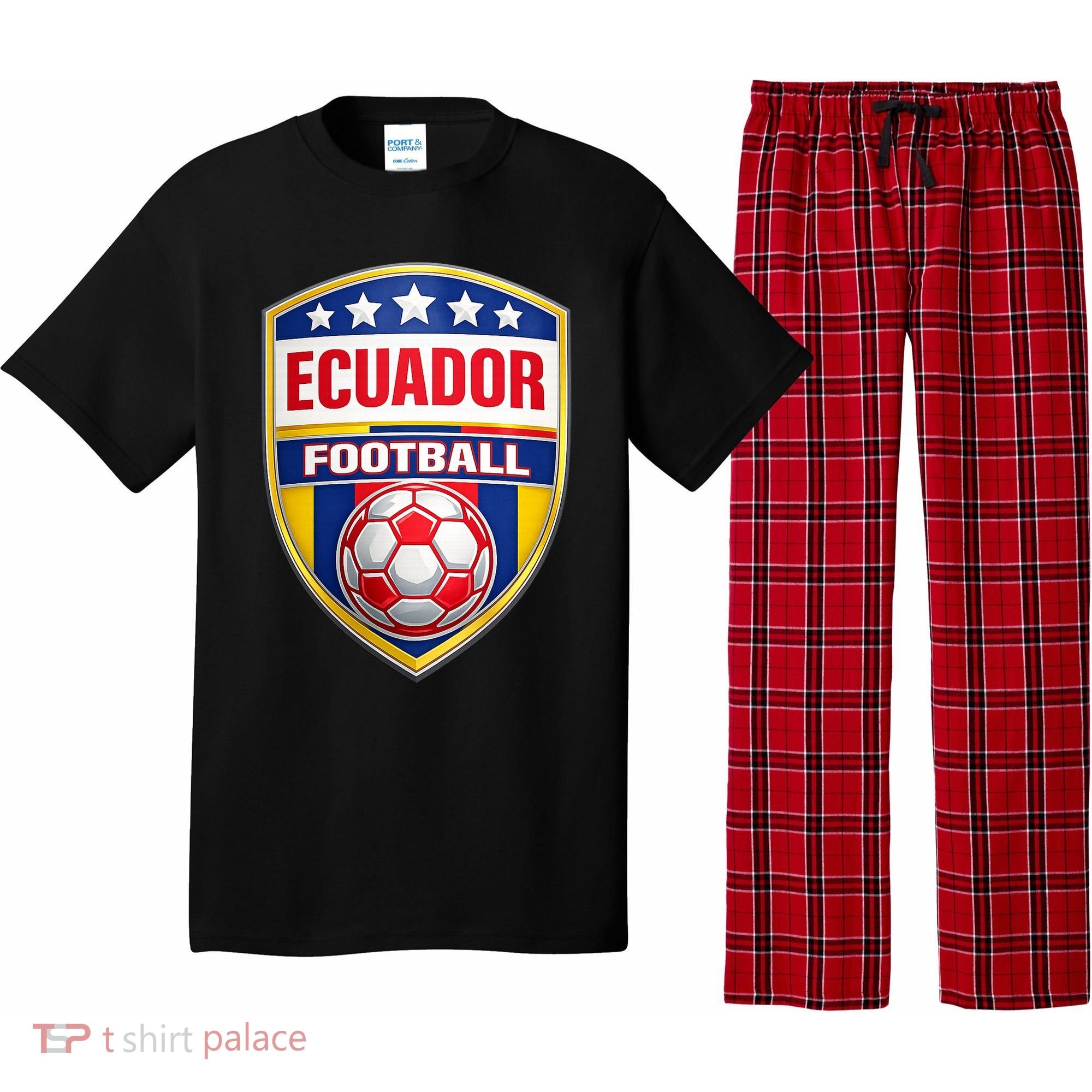 Ecuador Football Crest Soccer Ball Badge Shield Pajama Set
