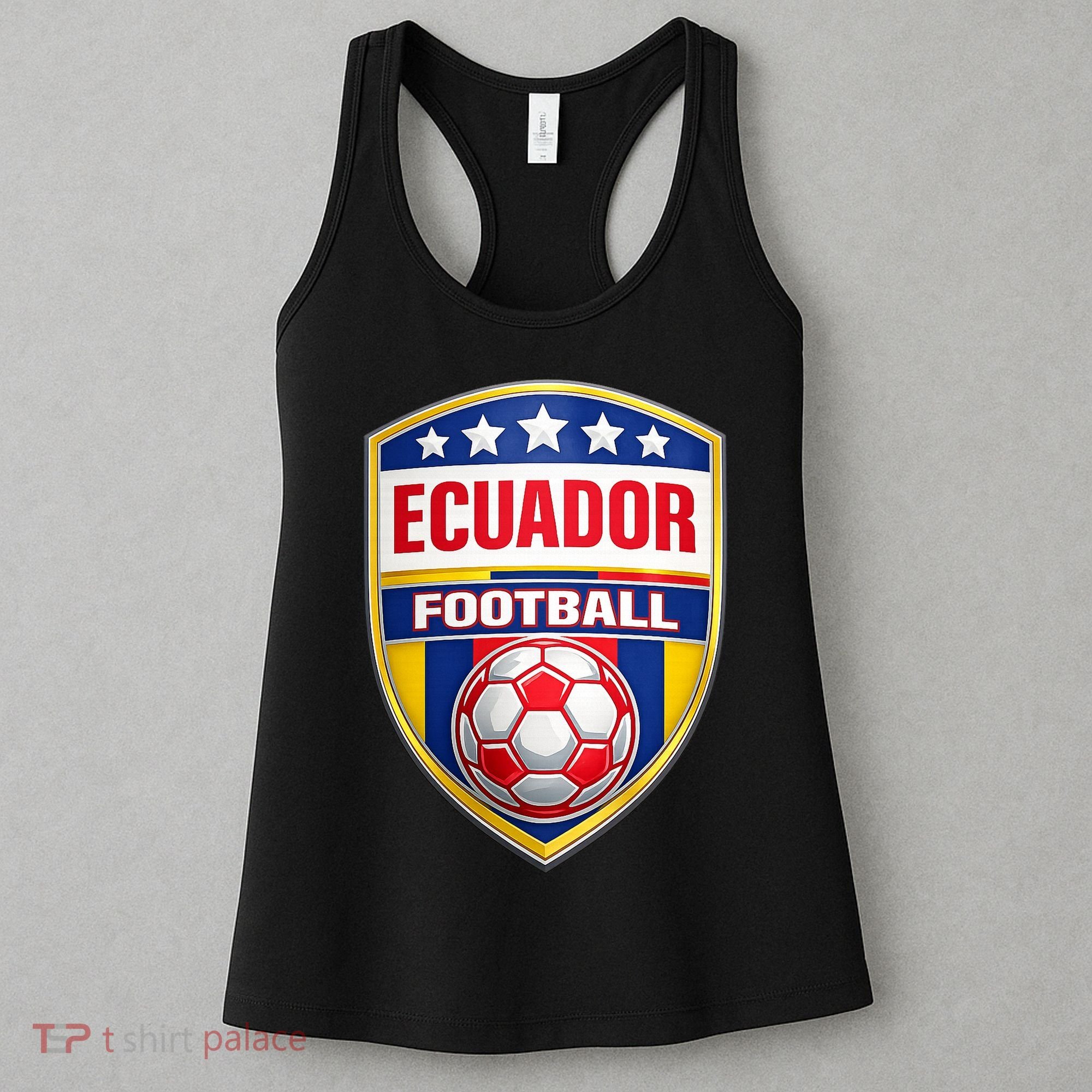 Ecuador Football Crest Soccer Ball Badge Shield Women's Tank Top