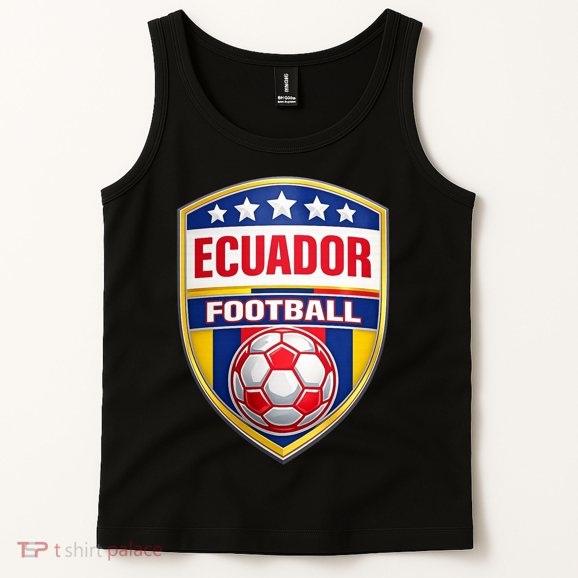 Ecuador Football Crest Soccer Ball Badge Shield Tank Top
