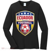 Ecuador Football Crest Soccer Ball Badge Shield Women's Long Sleeve Shirt thumb 0