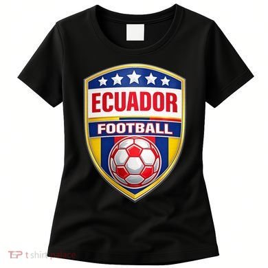 Ecuador Football Crest Soccer Ball Badge Shield Women's T-Shirt