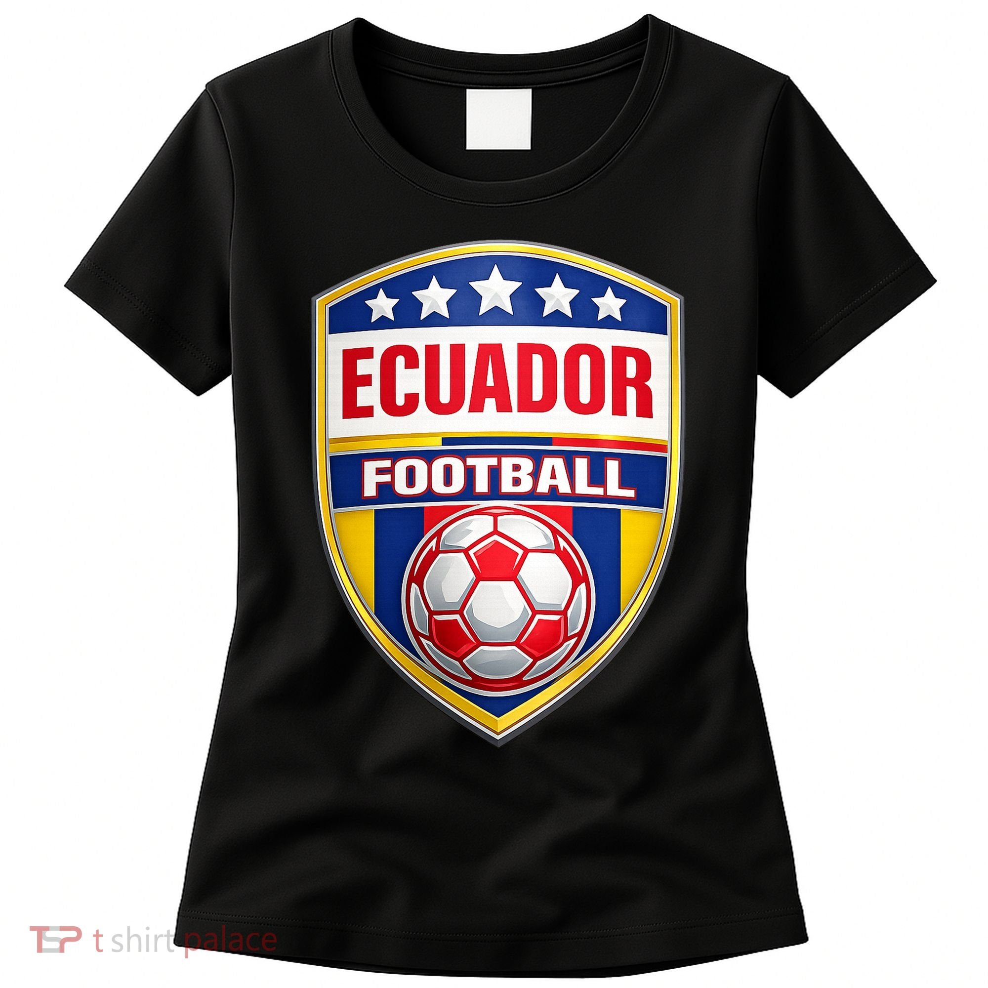 Ecuador Football Crest Soccer Ball Badge Shield Women's T-Shirt