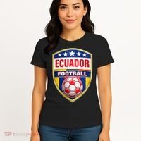 Ecuador Football Crest Soccer Ball Badge Shield Women's T-Shirt thumb 4