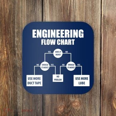 Engineering Flow Chart Coaster