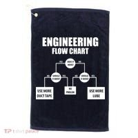 Engineering Flow Chart Golf Towel thumb 0
