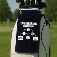 Engineering Flow Chart Golf Towel thumb 2