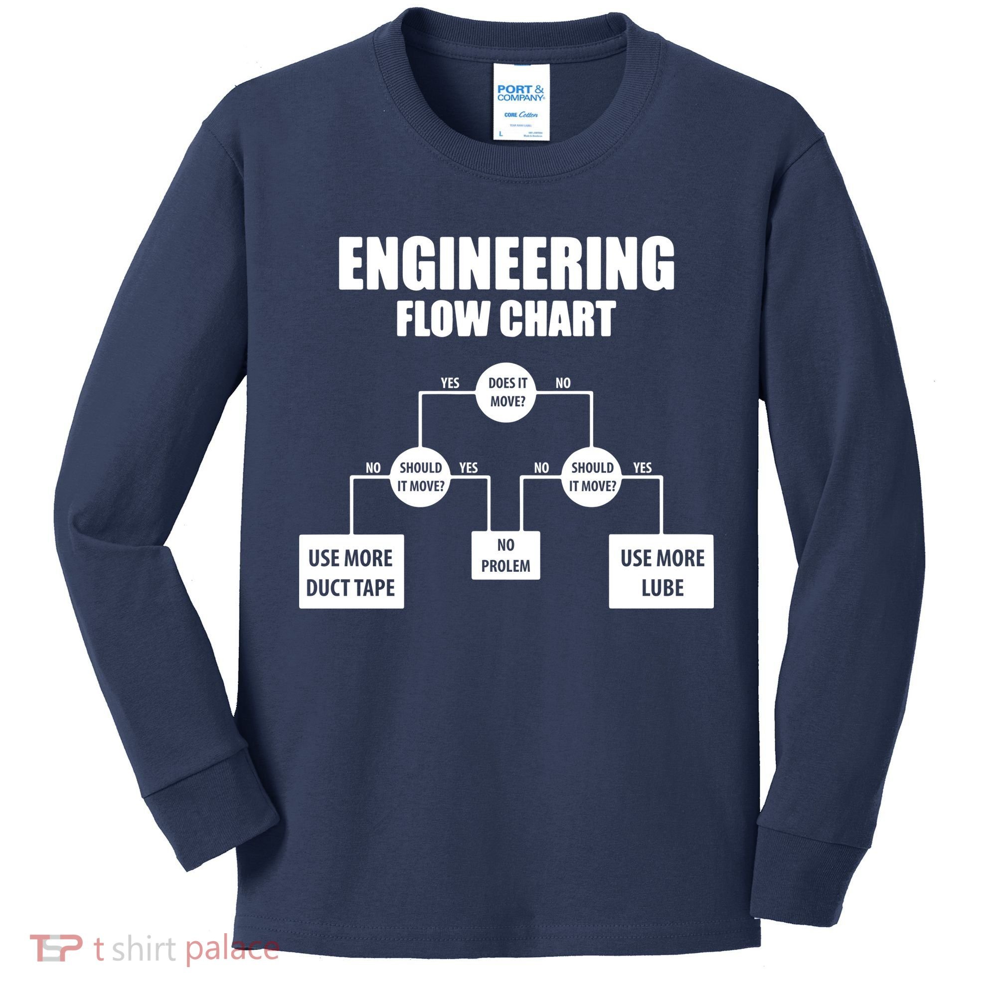 Engineering Flow Chart Kids Long Sleeve Shirt