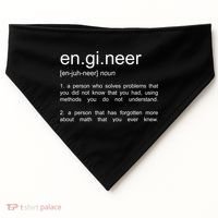 Engineer Funny Dictionary Definition Cute Gift USA-Made Doggie Bandana thumb 0
