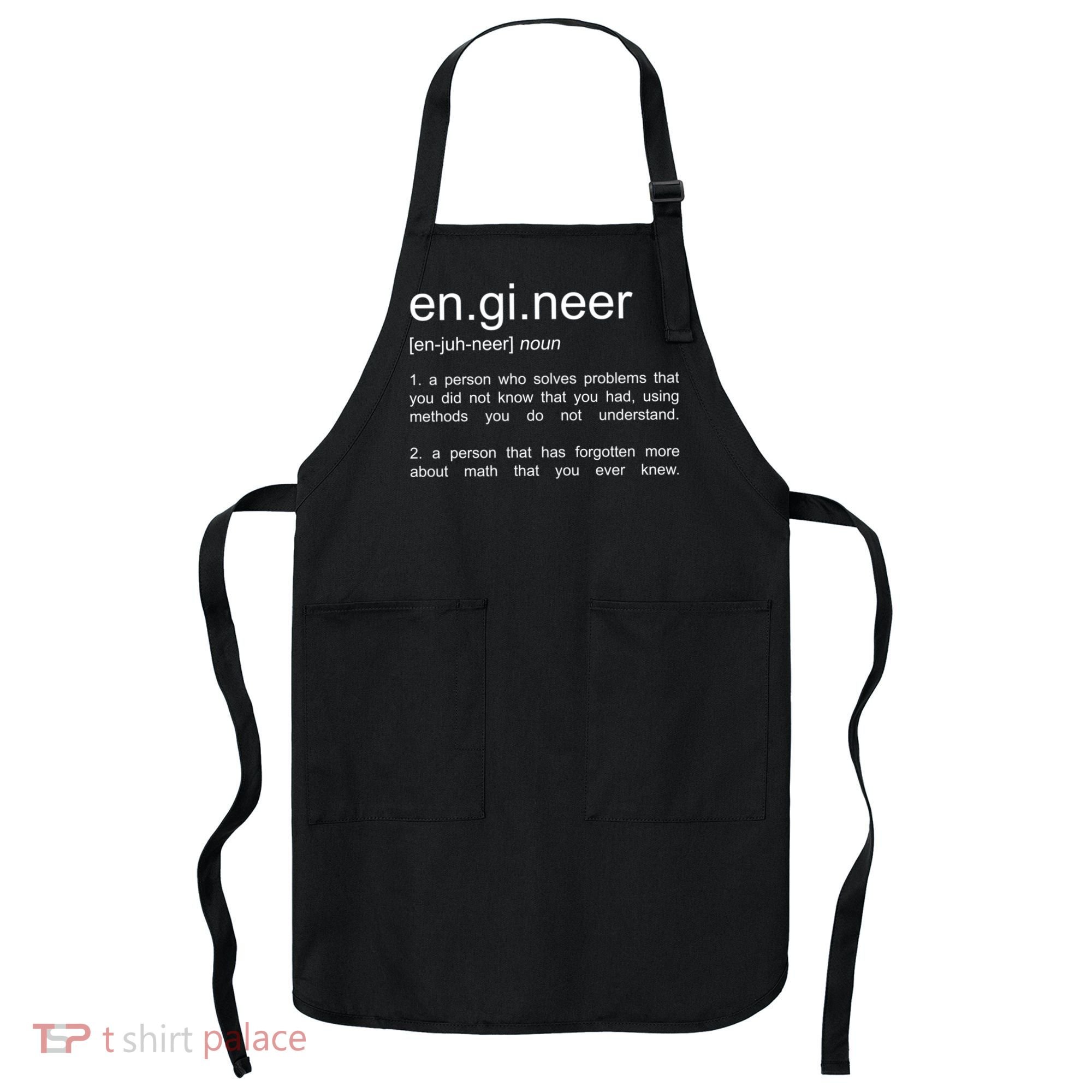 Engineer Funny Dictionary Definition Cute Gift Apron