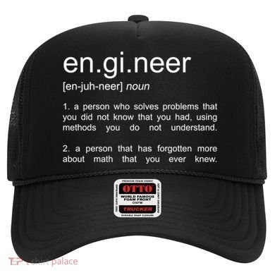 Engineer Funny Dictionary Definition Cute Gift Hat