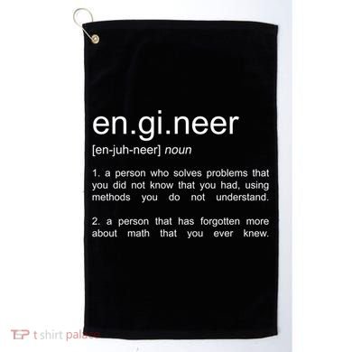 Engineer Funny Dictionary Definition Cute Gift Golf Towel