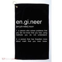 Engineer Funny Dictionary Definition Cute Gift Golf Towel thumb 0
