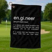 Engineer Funny Dictionary Definition Cute Gift Golf Towel thumb 1