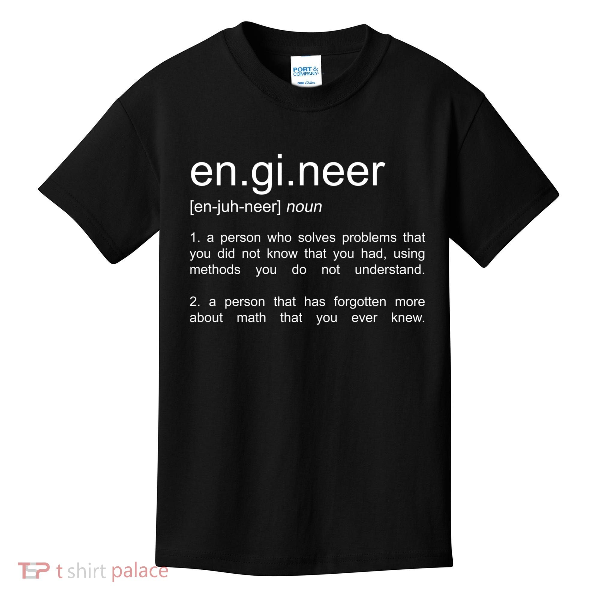 Engineer Funny Dictionary Definition Cute Gift Kids T-Shirt