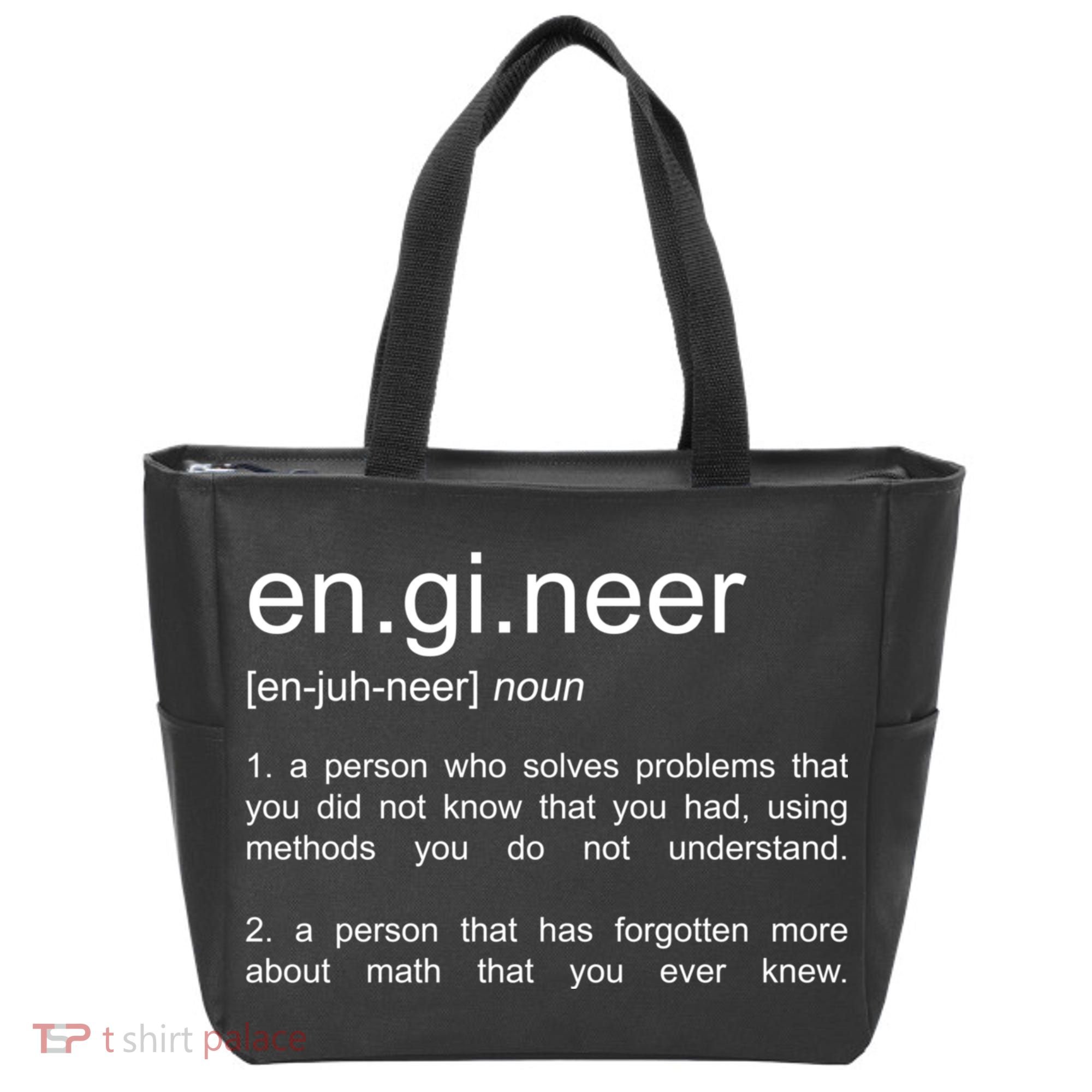 Engineer Funny Dictionary Definition Cute Gift Tote Bag