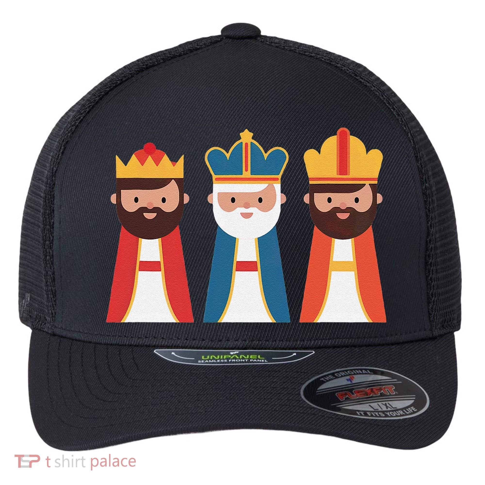 Epiphany Feliz Dia De Reyes Three Wise Happy Holy Kings Flexfit Unipanel Trucker Cap